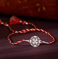 Red silver Rakhi